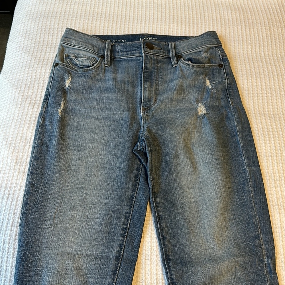 Loft modern skinny ankle jeans size 00 👖